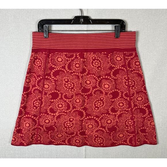 Title Nine Womens Large Sweater Skirt Pink Floral Above the Knee Length Mobetta - Picture 1 of 7